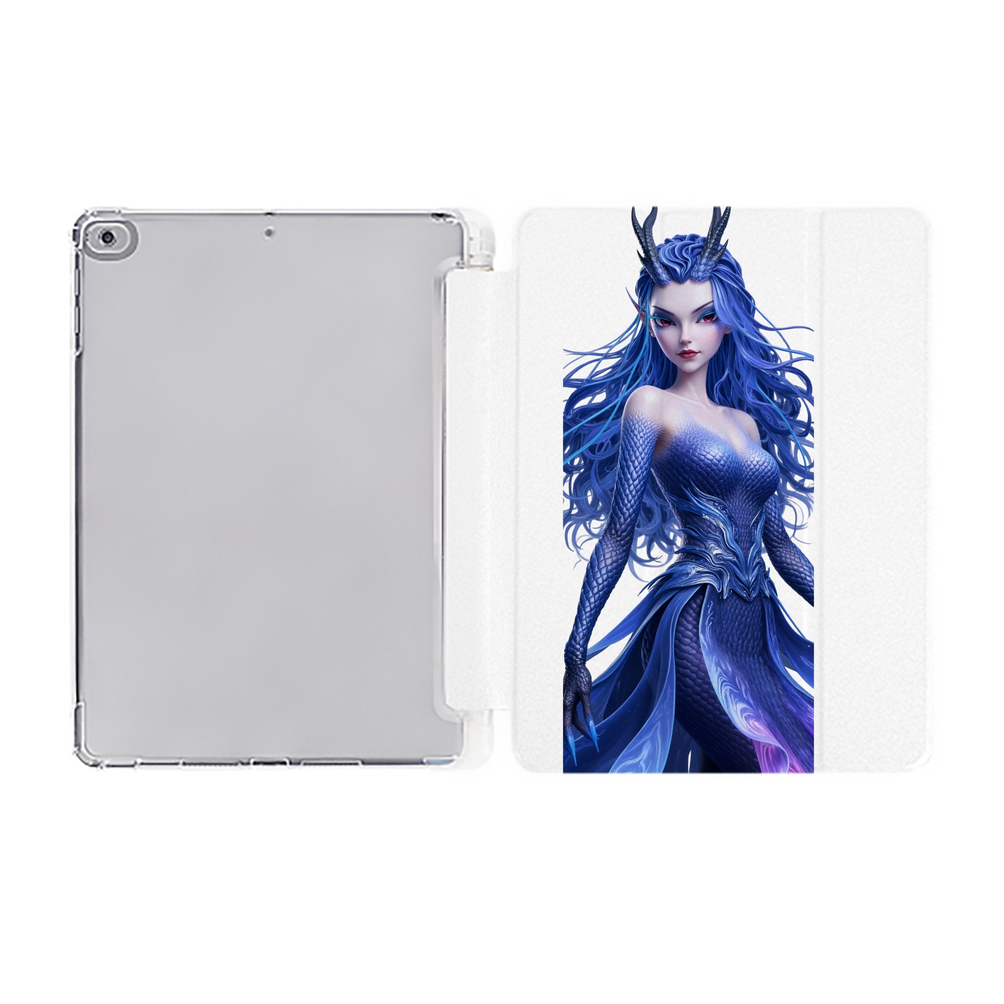 （画像用） Ne Zha 2 ナタ 魔童の大暴れ IPad ケース ペン収納付き 三つ折りスタンド PUレザー×シリコン 対応機種9.5/10.5/10.9インチ